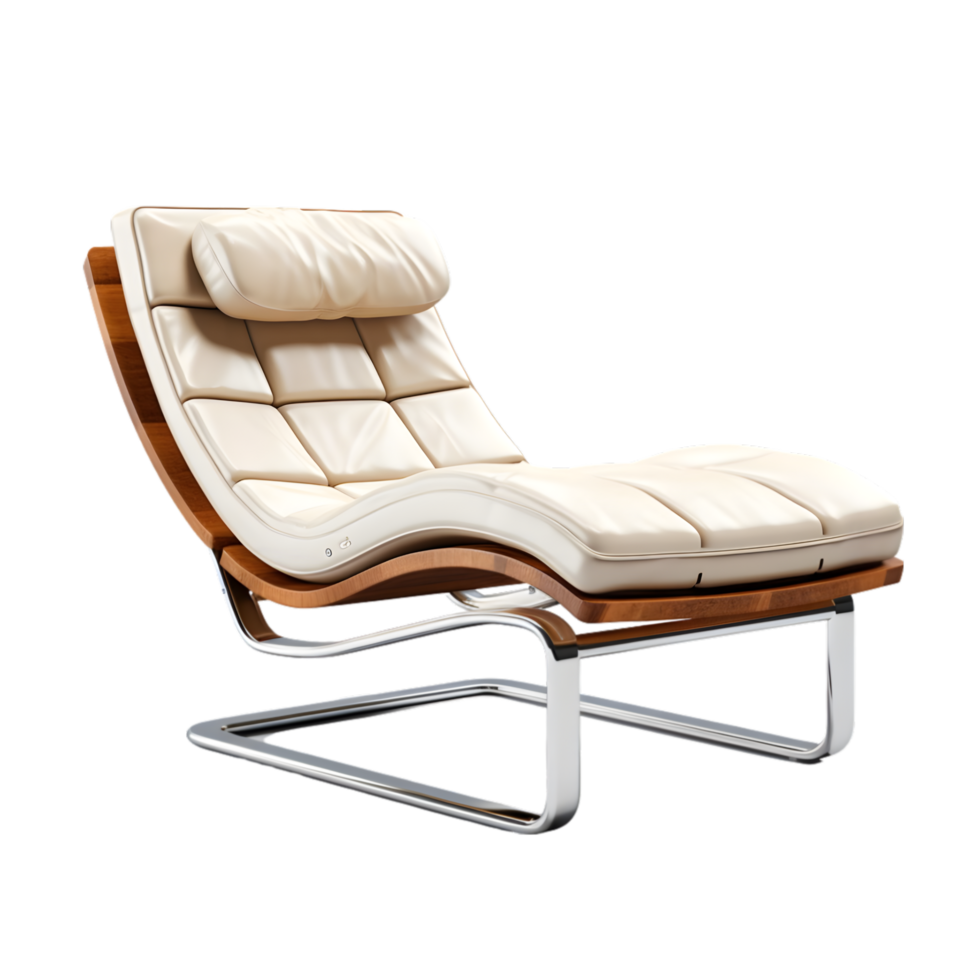 relax beach chair on transparent background Generated ai png