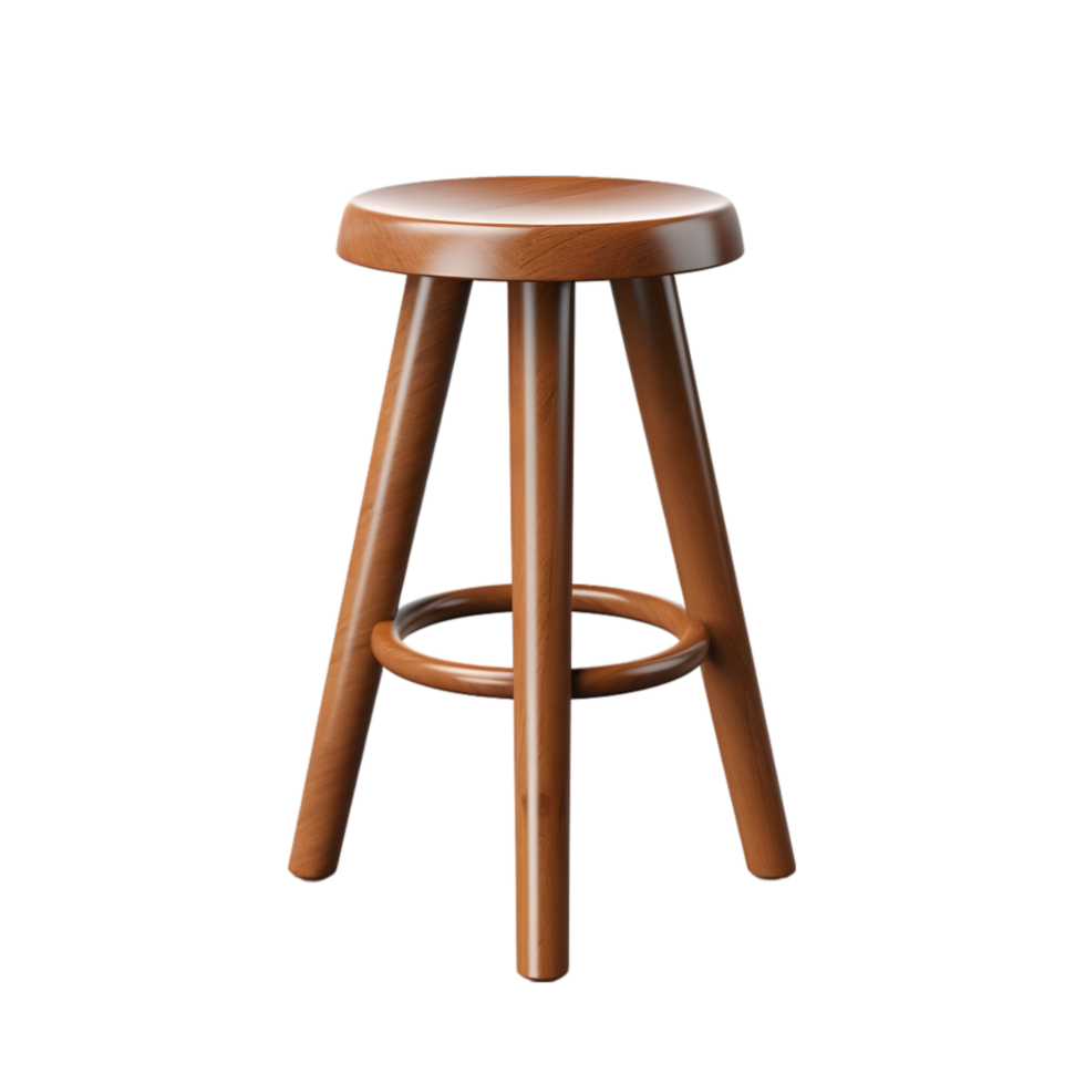 Wooden stool on transparent background png