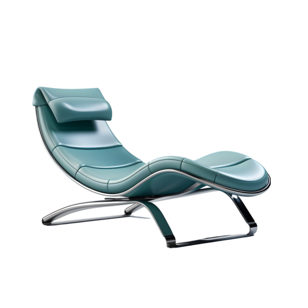 relax beach chair on transparent background Generated ai png