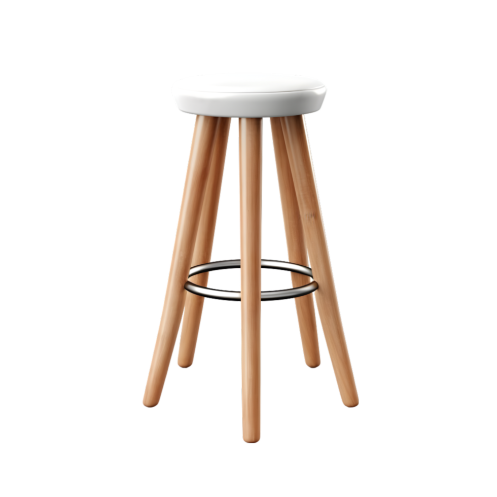 Wooden stool on transparent background png