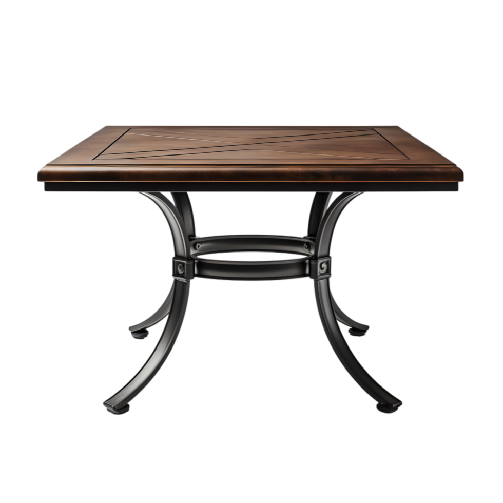 Wooden table on transparent background png