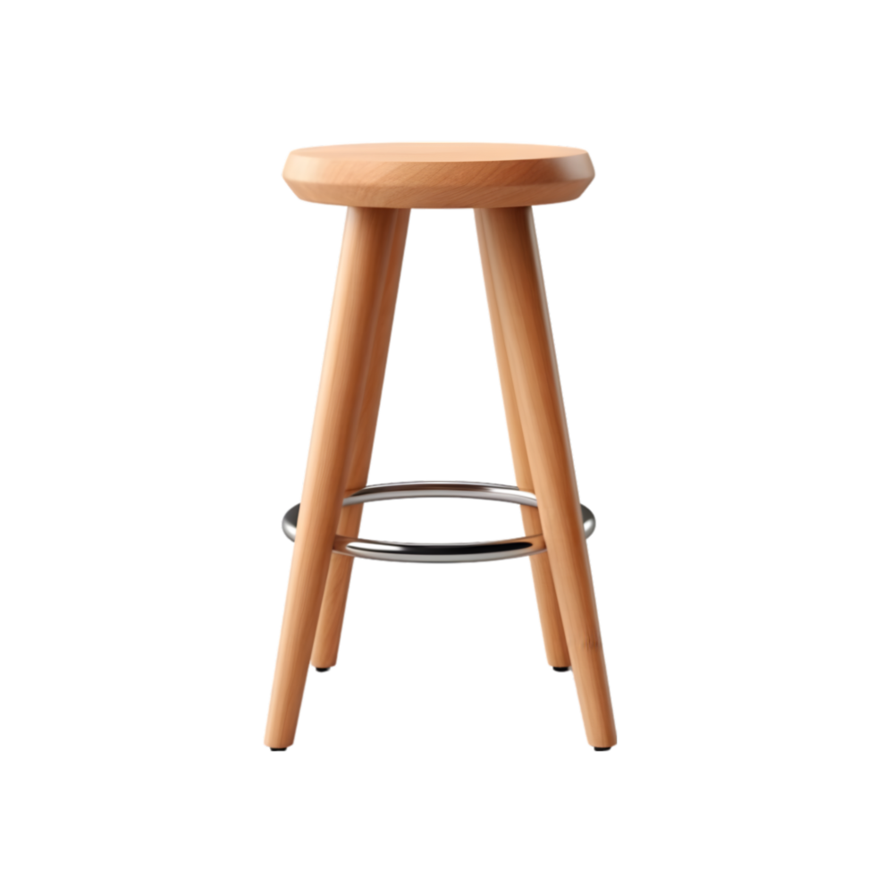 Wooden stool on transparent background png