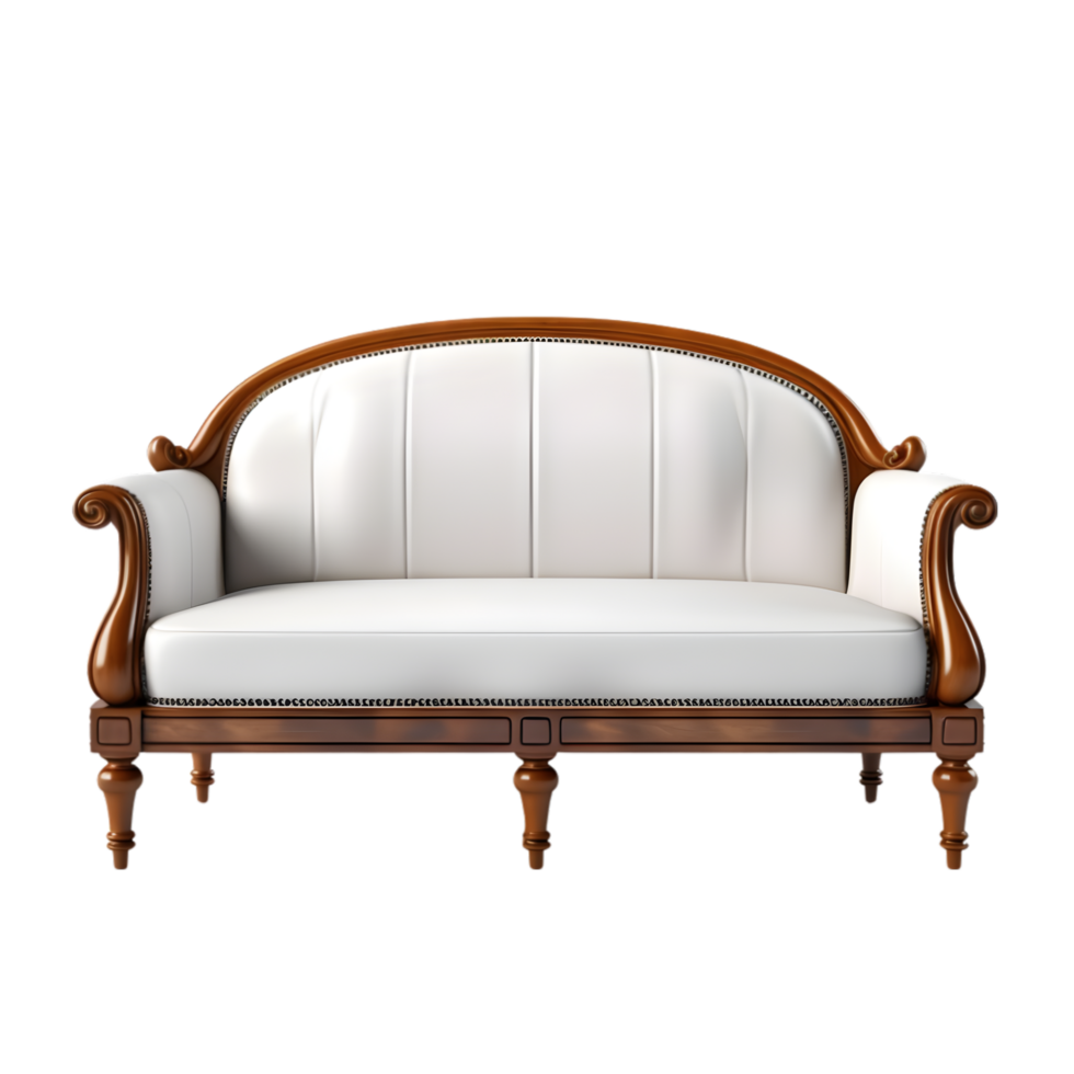 Sofa on a light on transparent background png