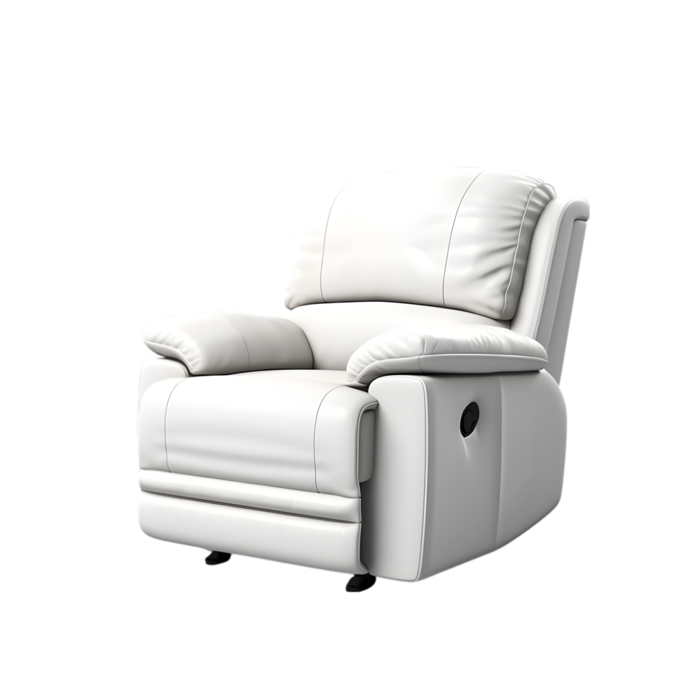 White armchair on transparent background png