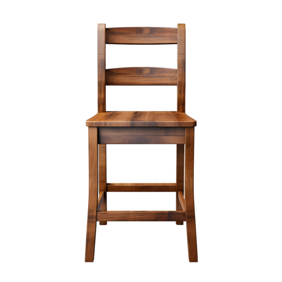 Wooden chair on transparent background png