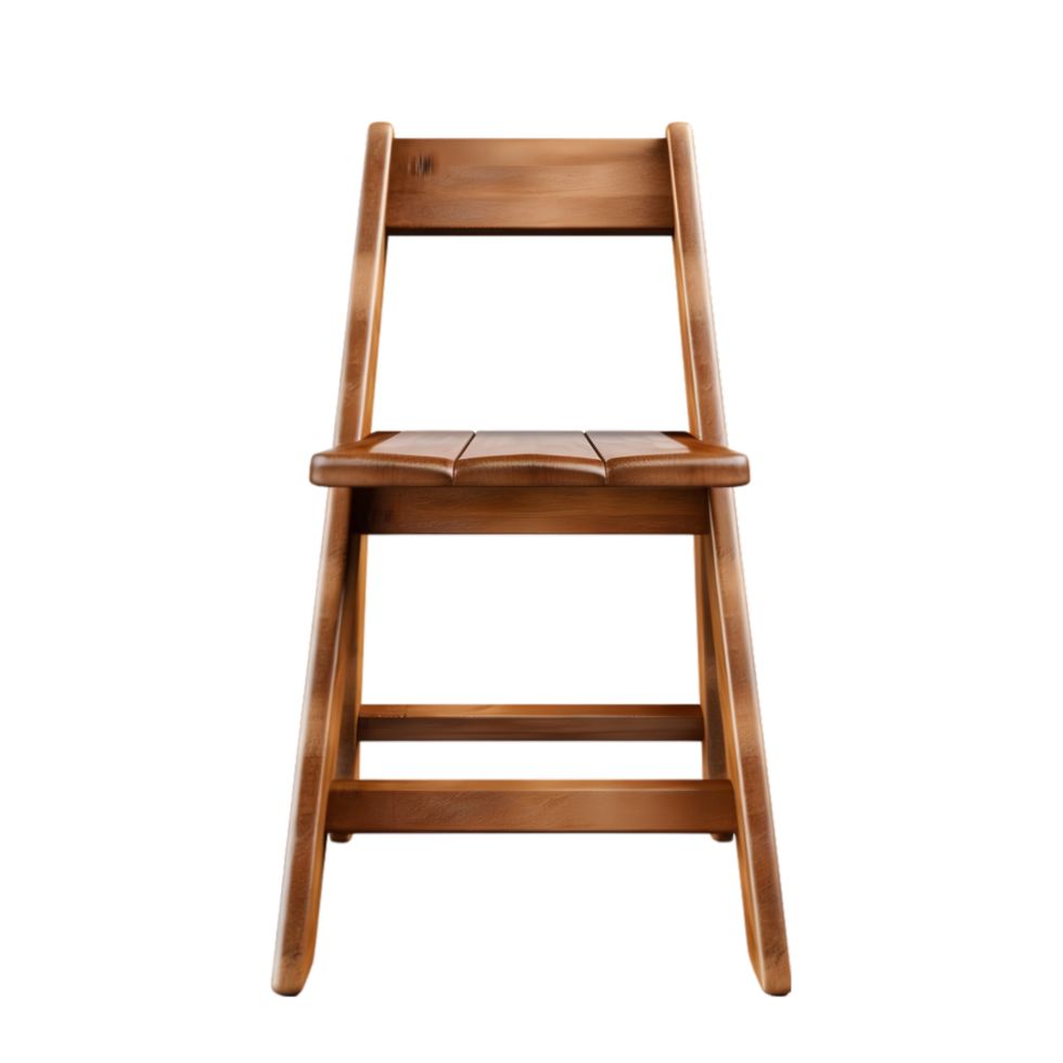 Wooden chair on transparent background png