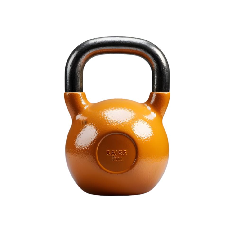 Black kettlebell on transparent background png
