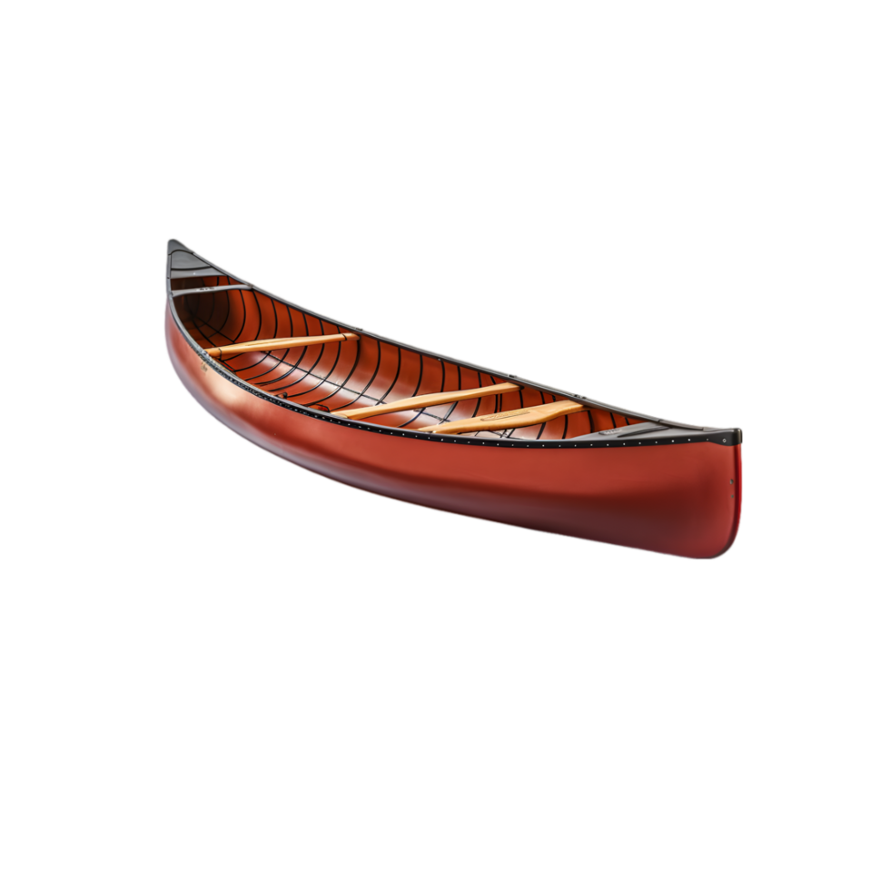 Wooden boat on transparent background png