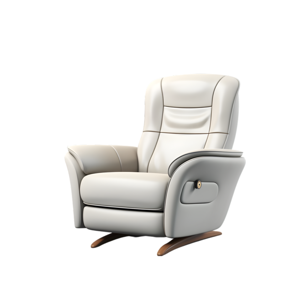 White armchair on transparent background png