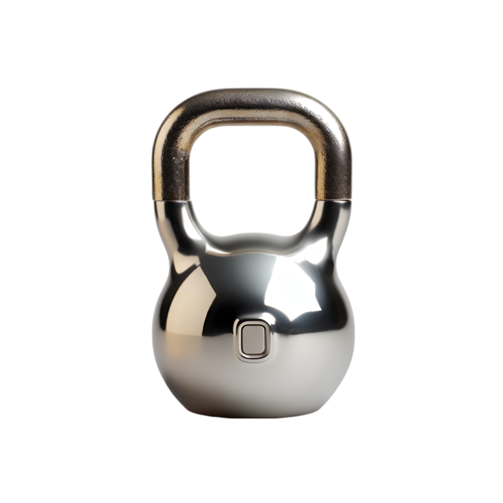 Black kettlebell on transparent background png