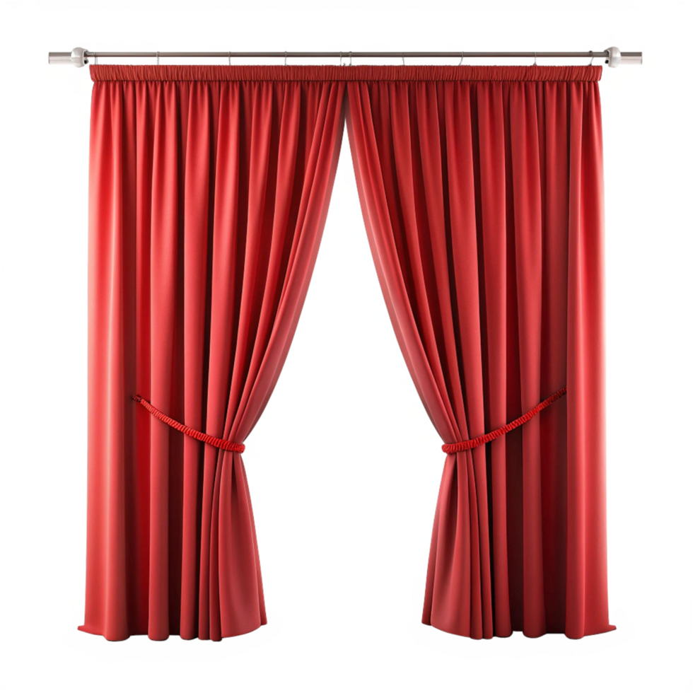 Red Curtains Realistic Image png