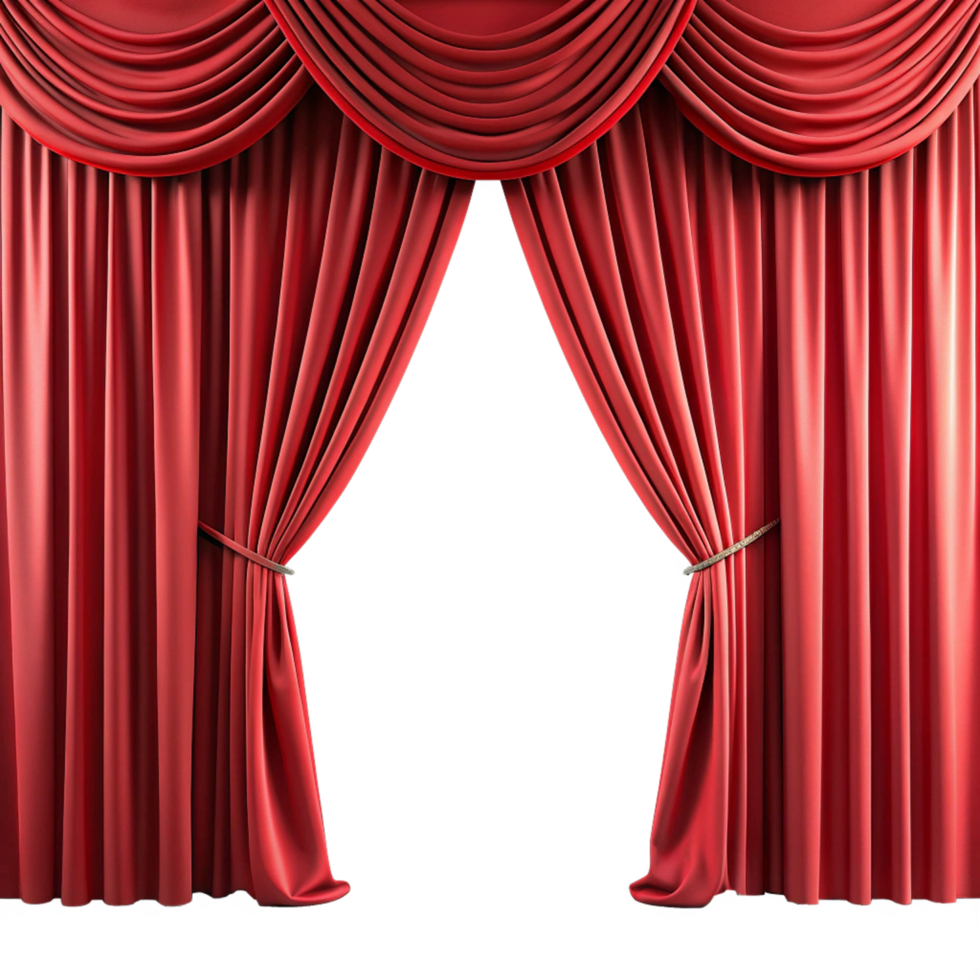 Red Curtains Realistic Object png