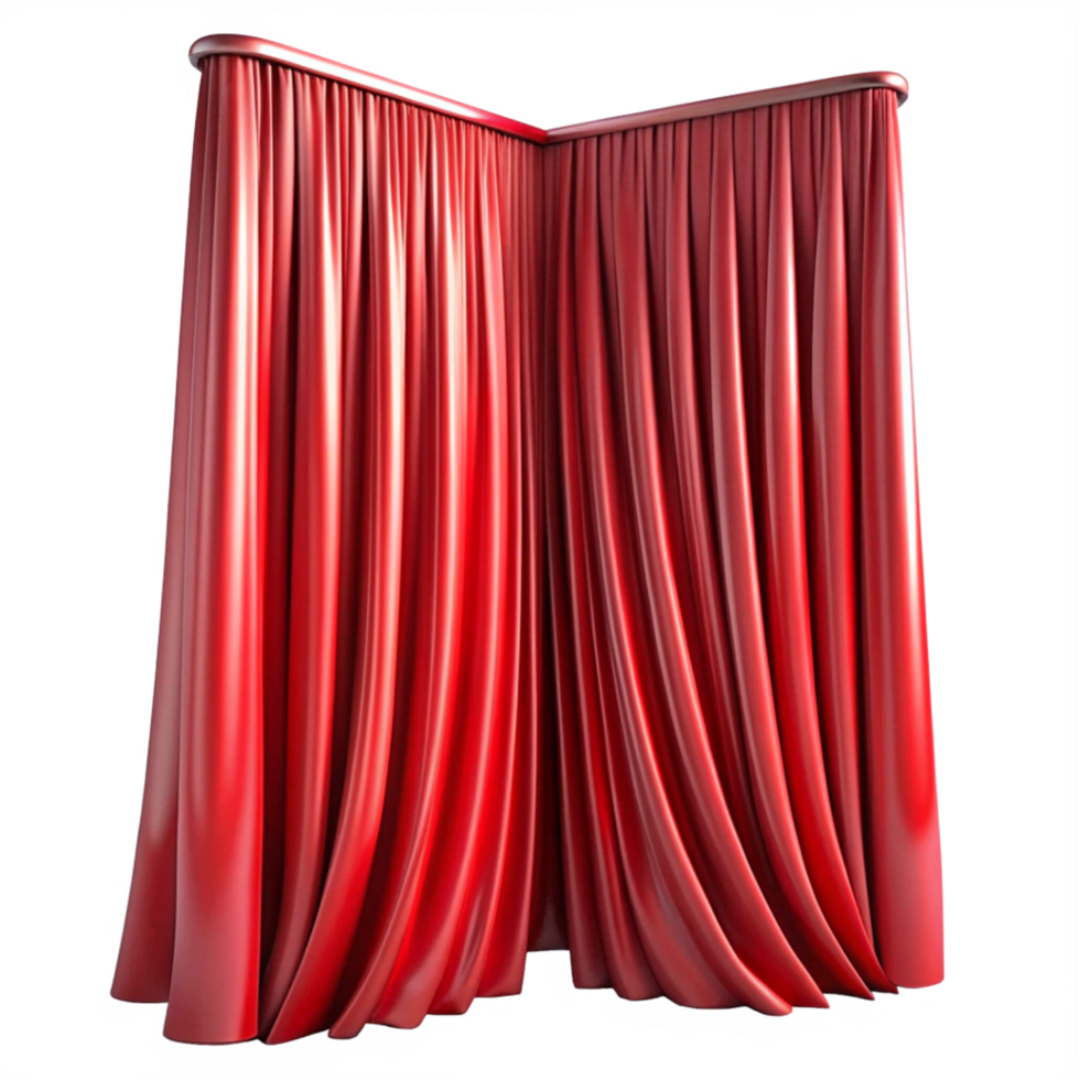 Red Curtains 3d Style png