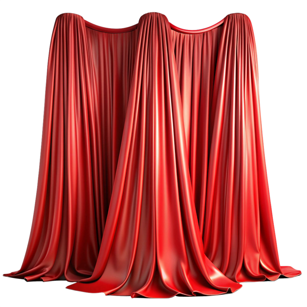 Red Curtains 3d Element png