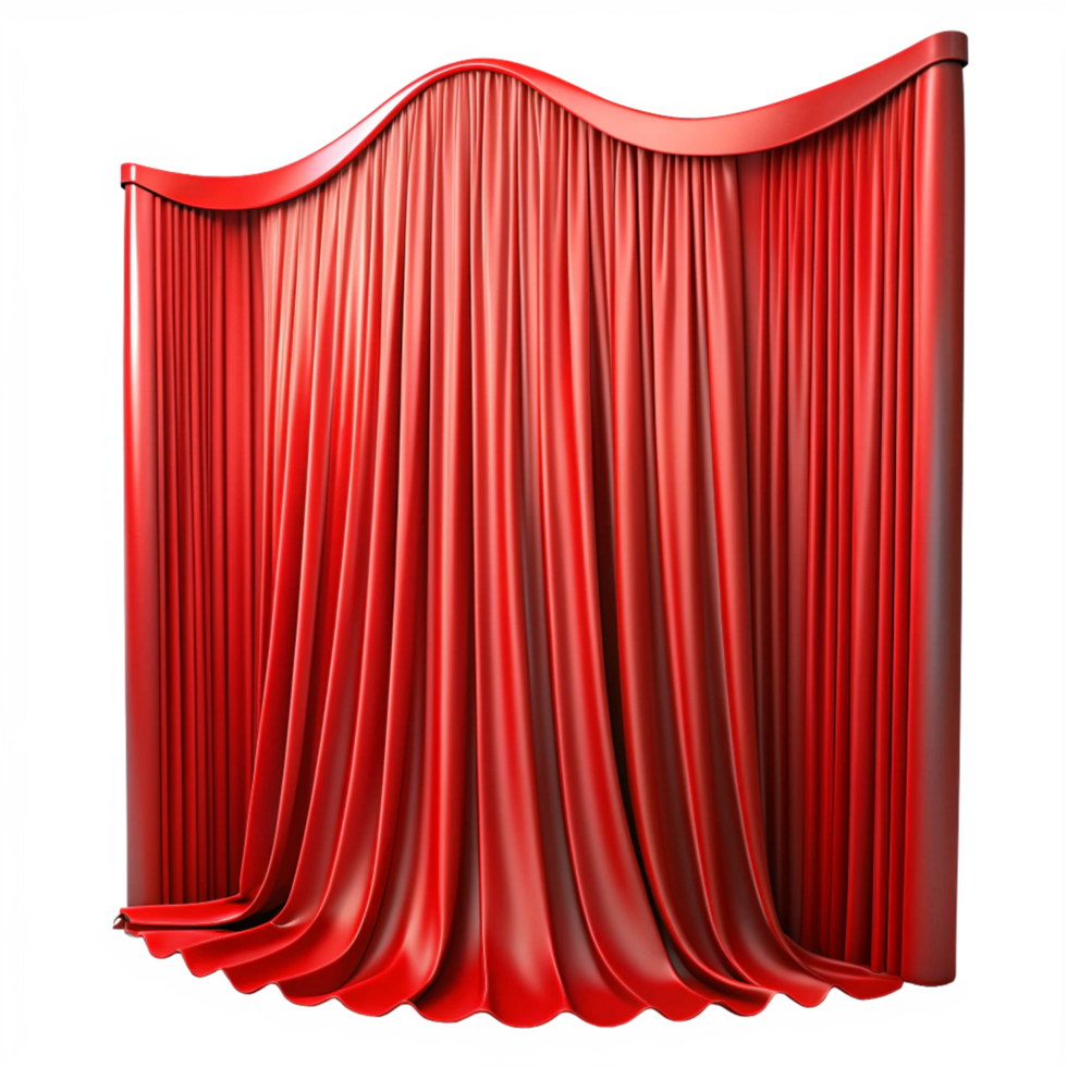 Red Curtains 3d Graphic png