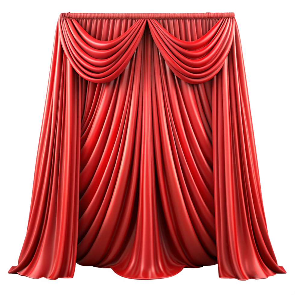 Red Curtains 3d Concept png