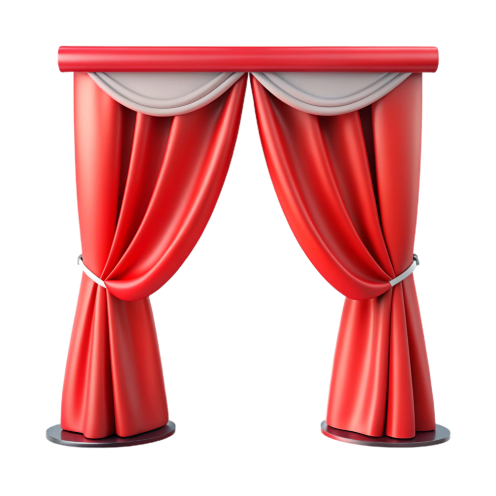 Red Curtain 3d Style png