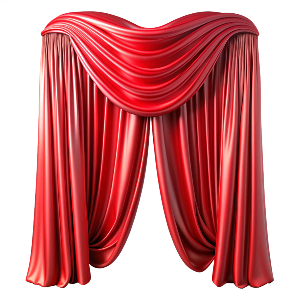 Red Curtains 3d Illustration png