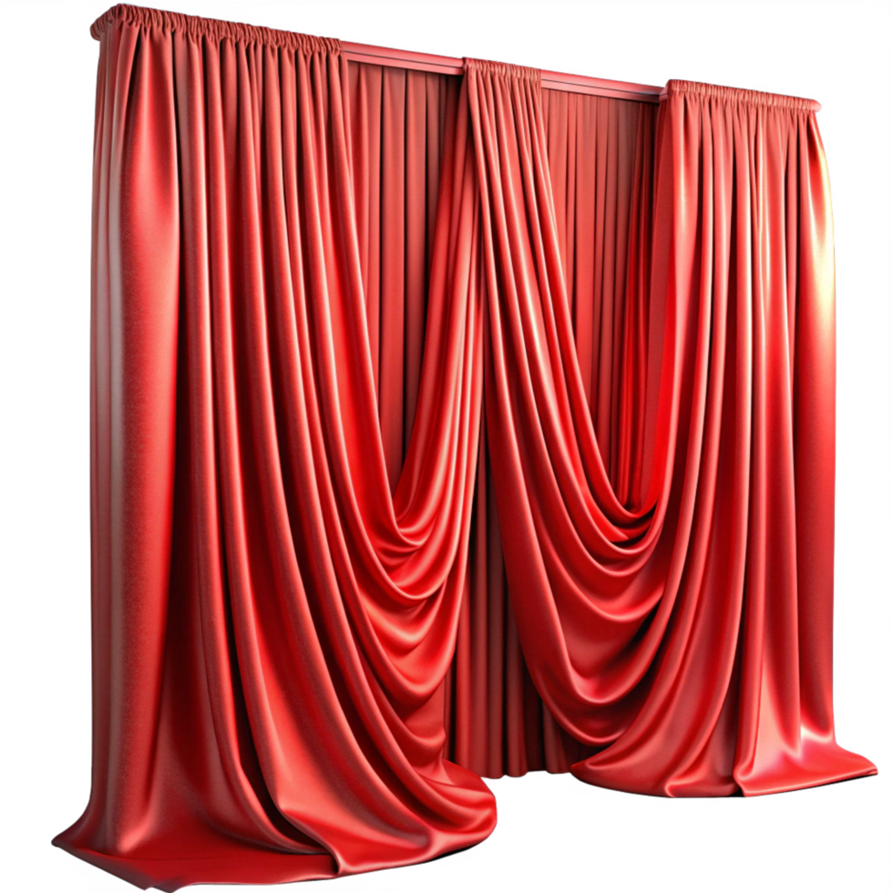 Red Curtains 3d Design png