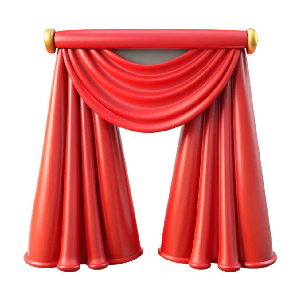 Red Curtain 3d Concept png