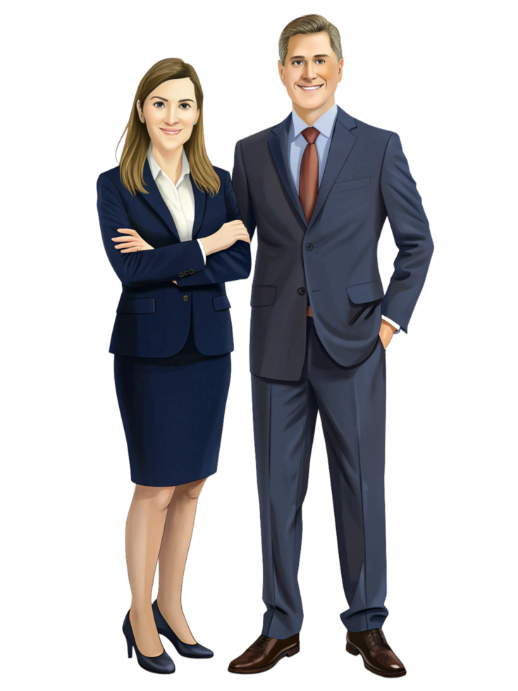 Business Men and Women Illustration Clip png