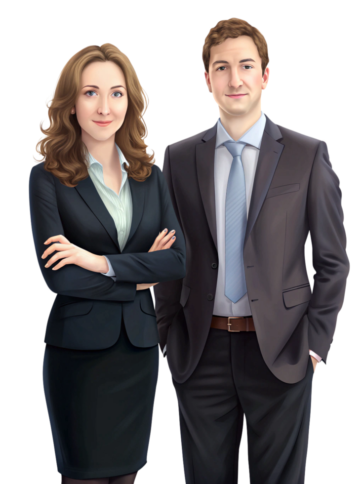 Business Men and Women Illustration Image png