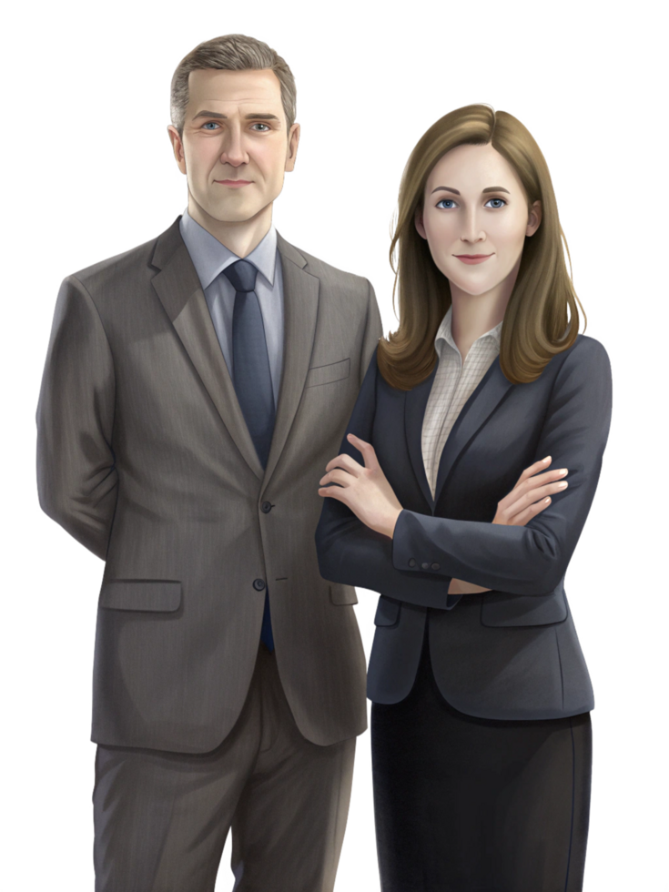 Business Men and Women Illustration Design png