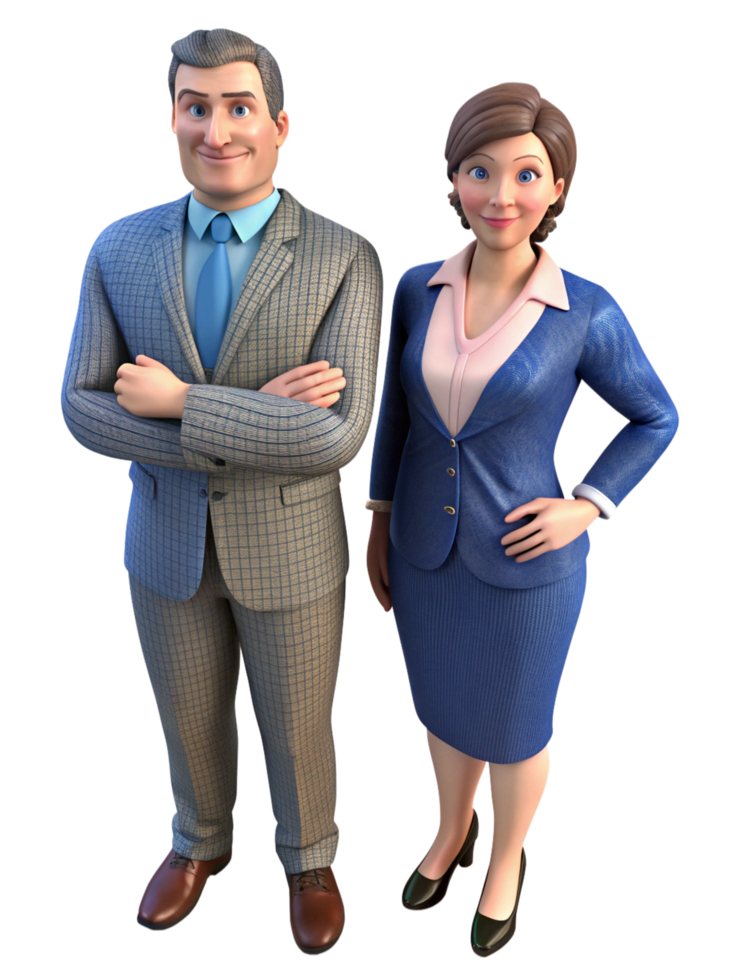 Business Men and Women 3d Image png