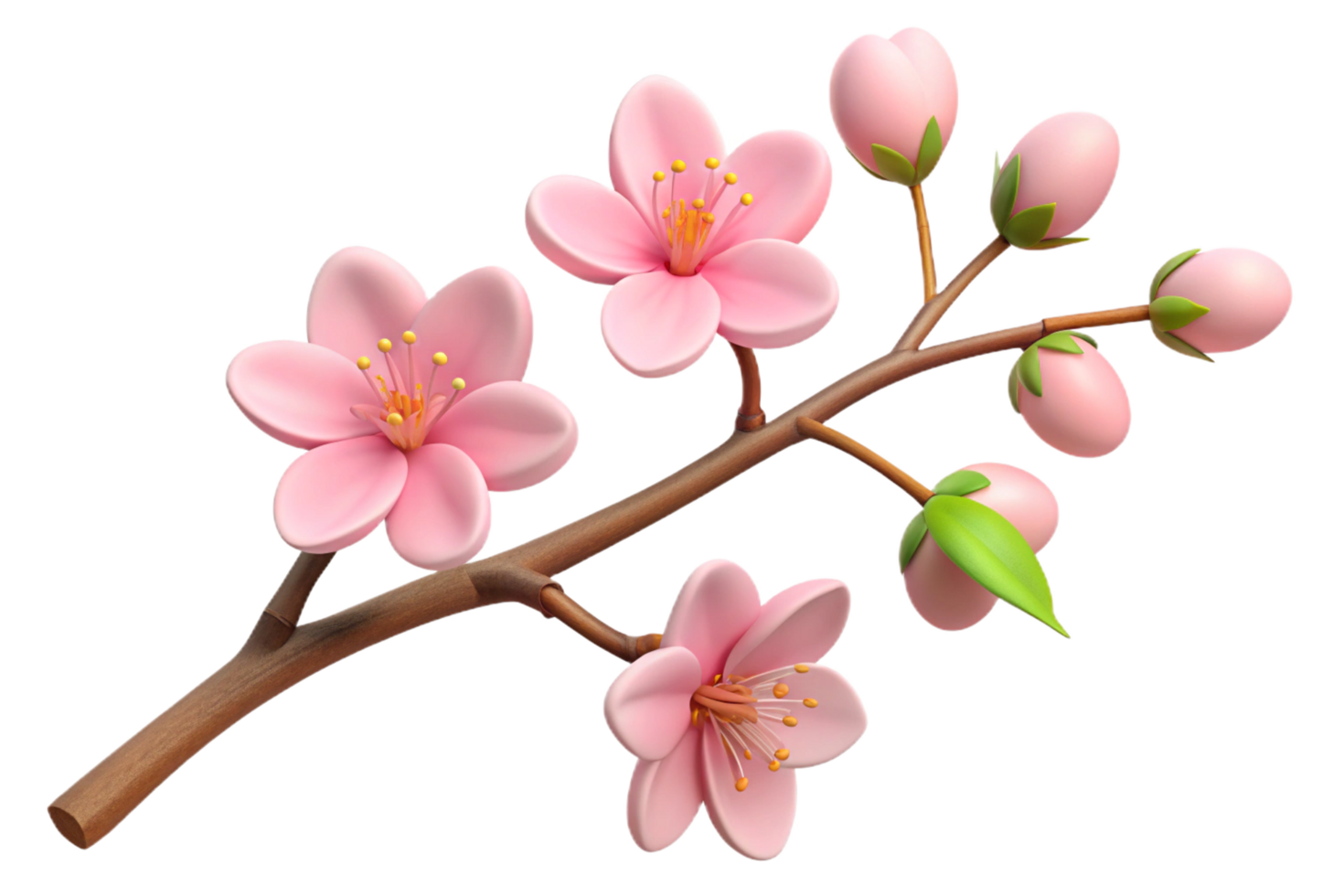 Cherry Blossom Branch 3d Item png