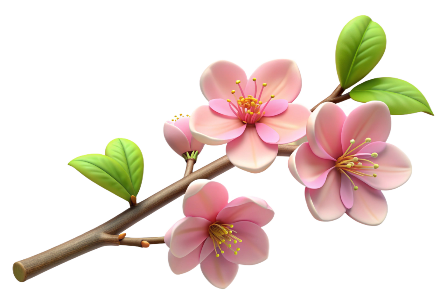 Cherry Blossom Branch 3d Image png