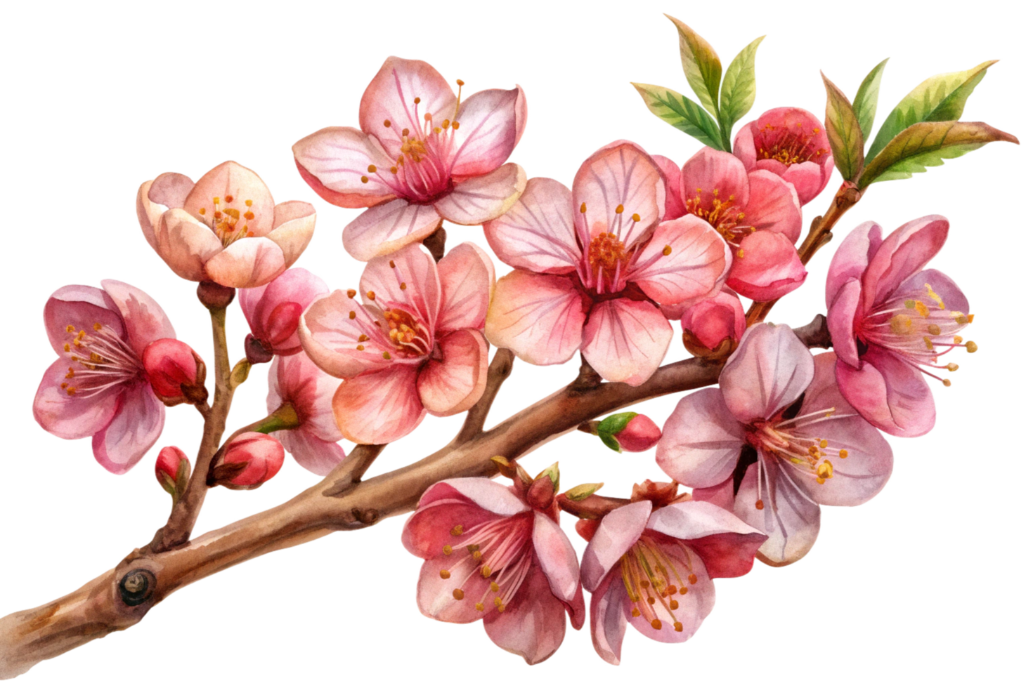 Cherry Blossoms Branch 3d Asset png
