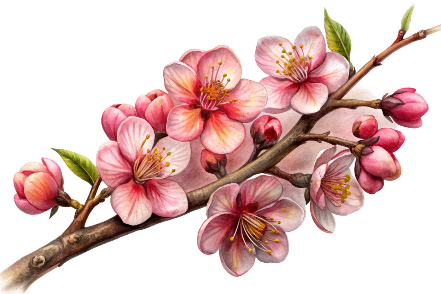 Cherry Blossoms Branch 3d Design png
