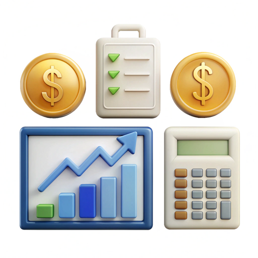 Accounting Concept 3d Graphic png
