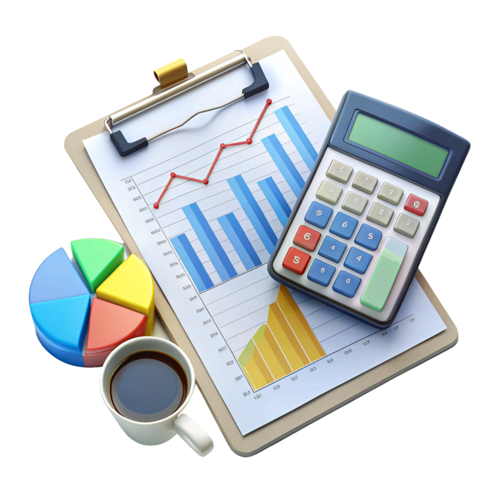 Accounting Concept 3d Render png