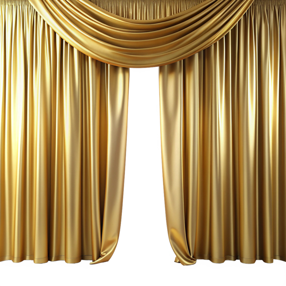 Luxury Gold Curtain Decoration png