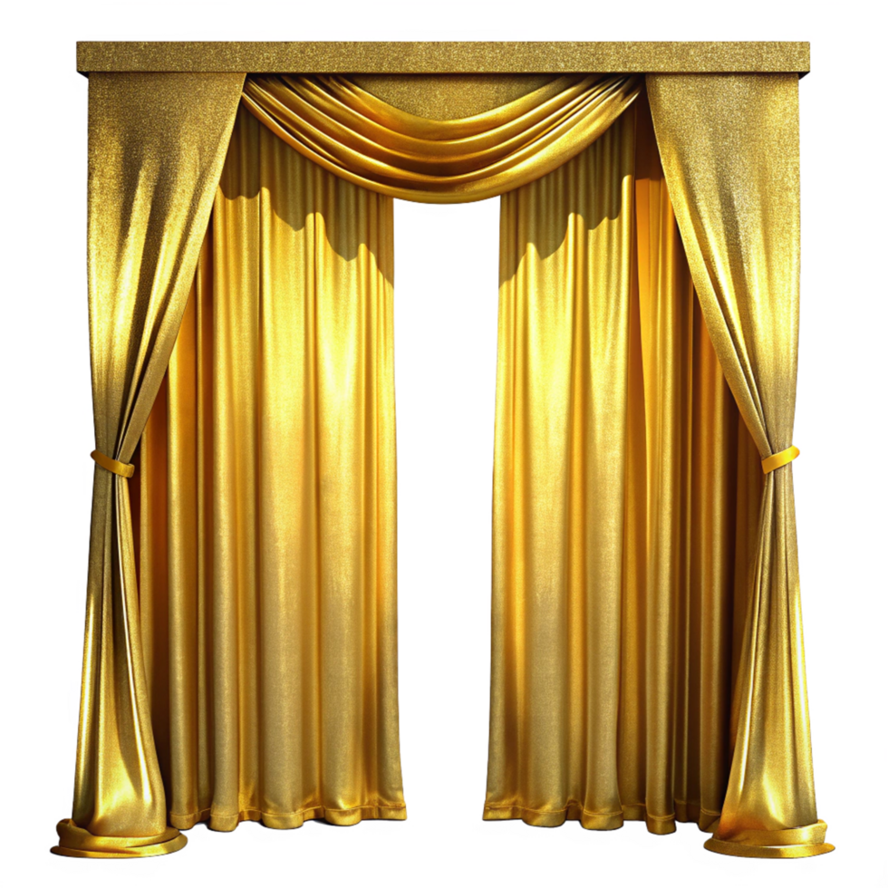 Luxury Gold Curtain Graphic png