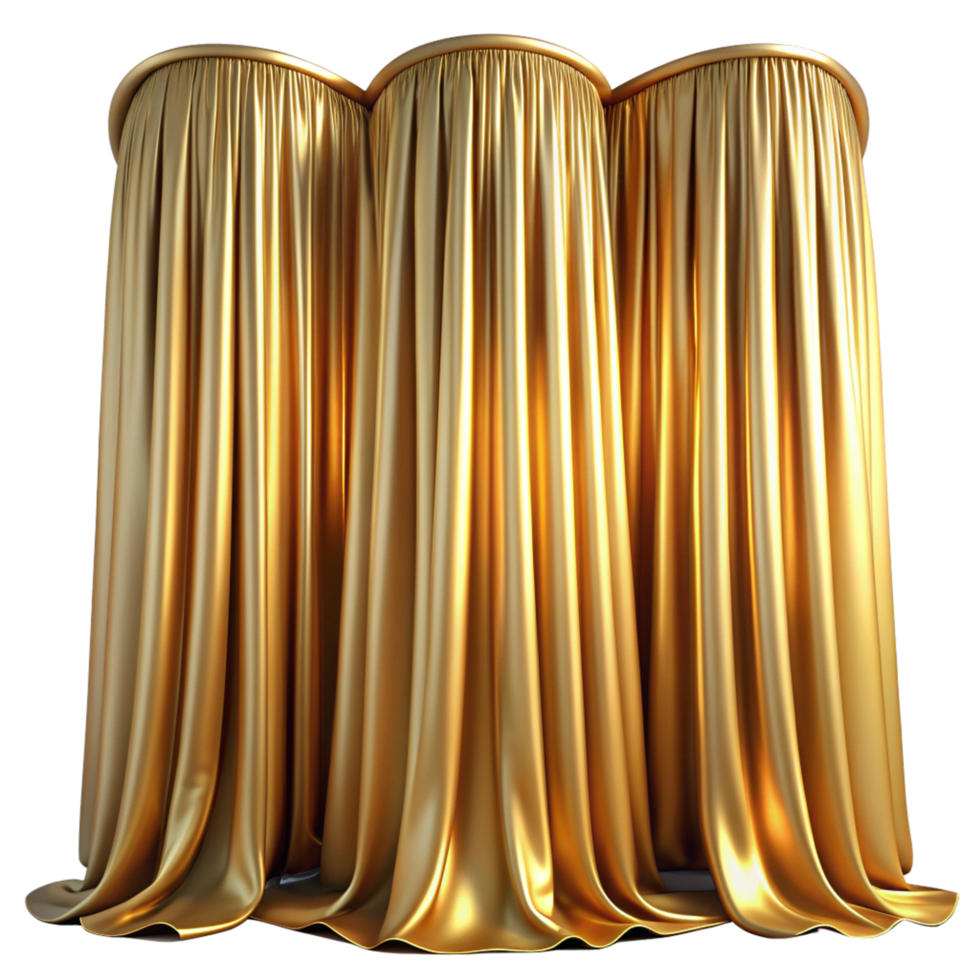 Gold Curtain 3d Asset png
