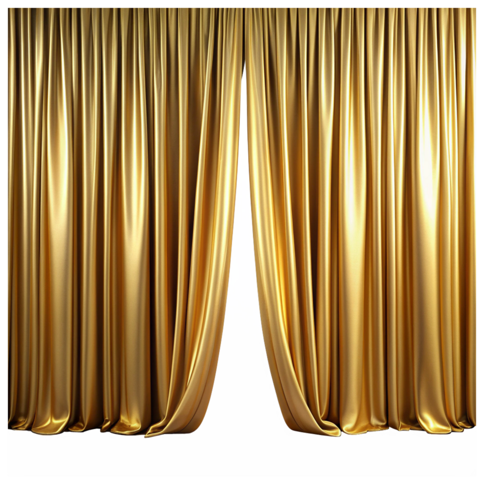 Elegant Gold Curtain Concept png