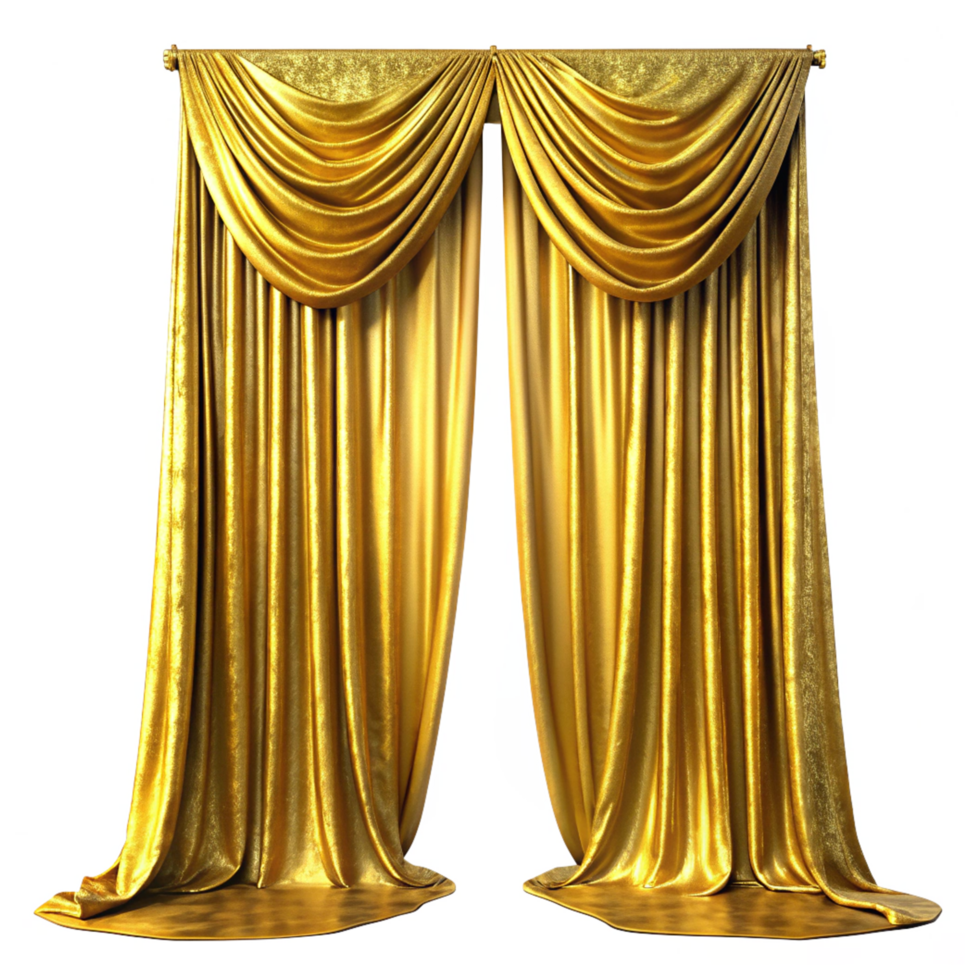 Elegant Gold Curtain Image png