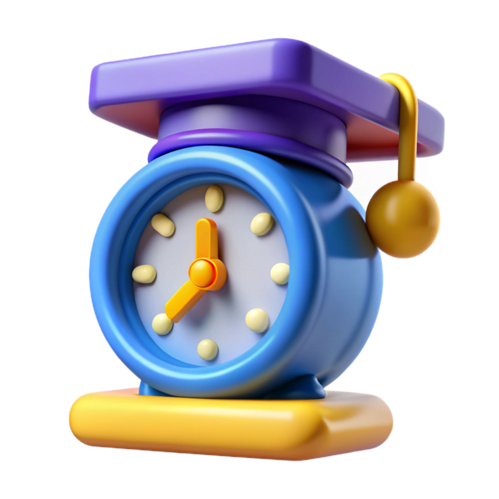 Scholar Clock 3d Object png