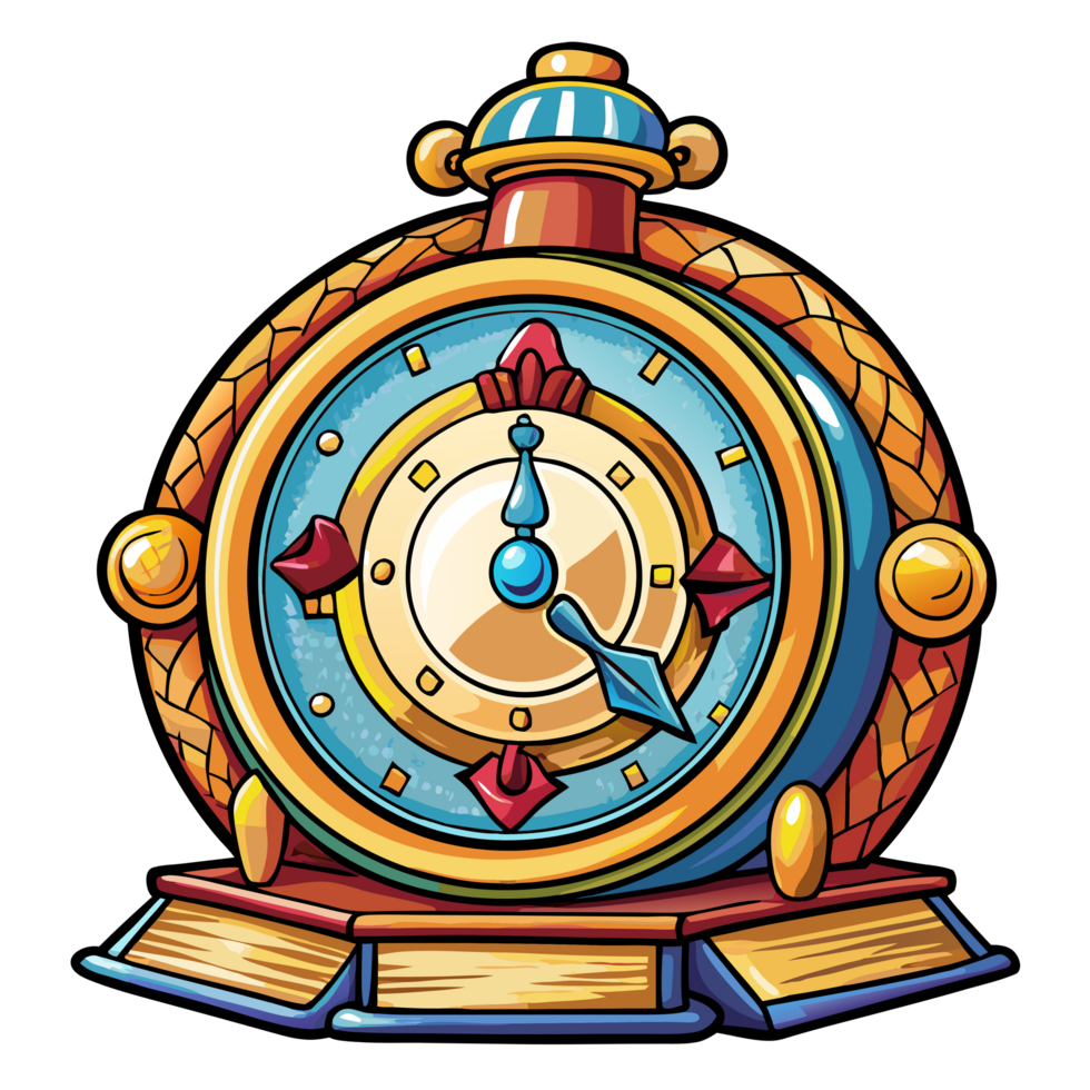 Scholar Clock Cartoon Design png