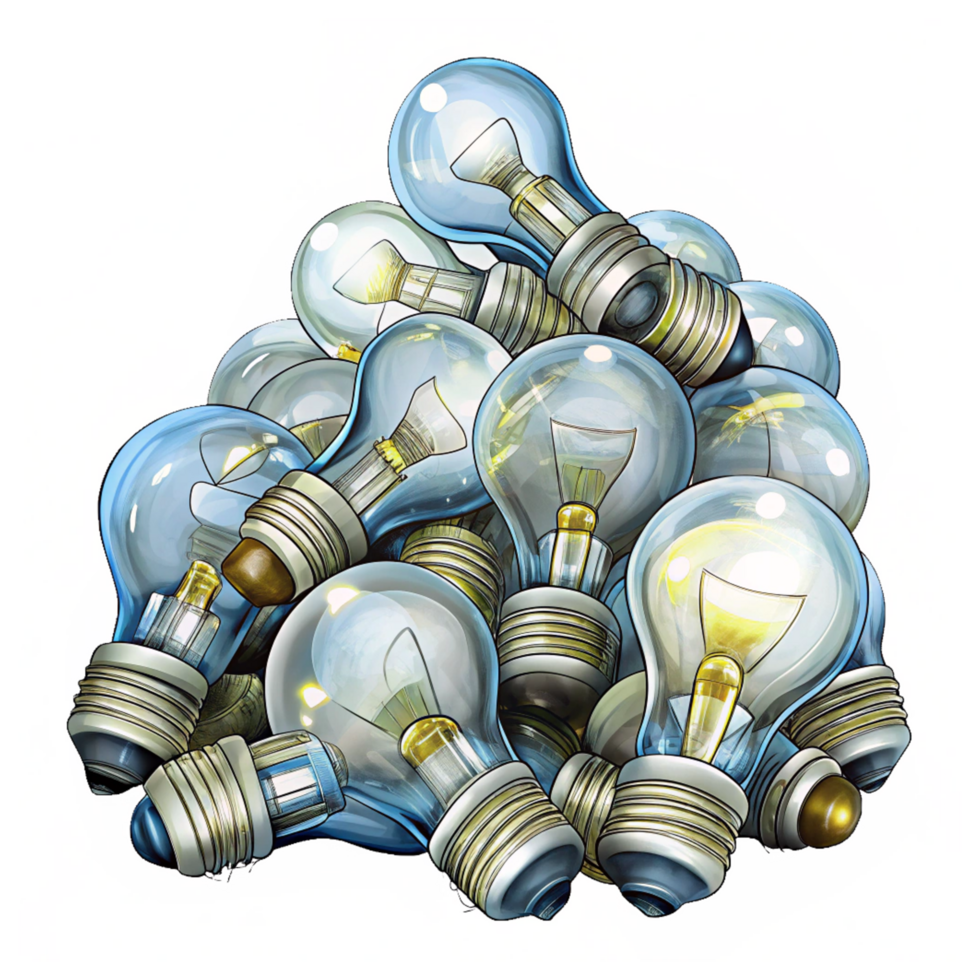Heap of Bulb Lamp Image png