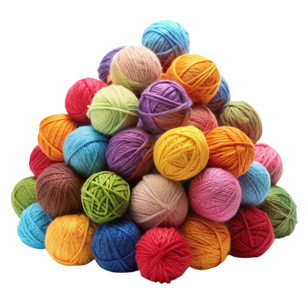 Heap of Yarns Balls Image Decoration png