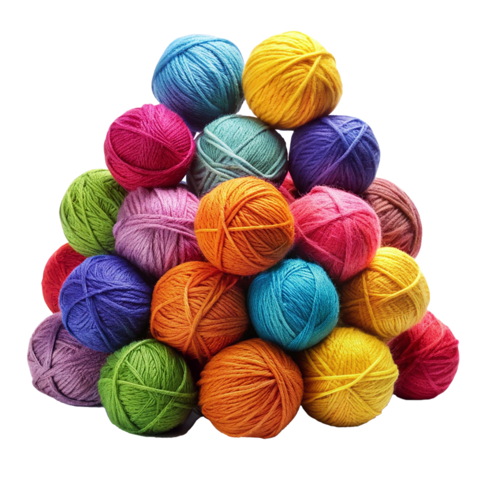 Heap of Yarns Balls Photo png