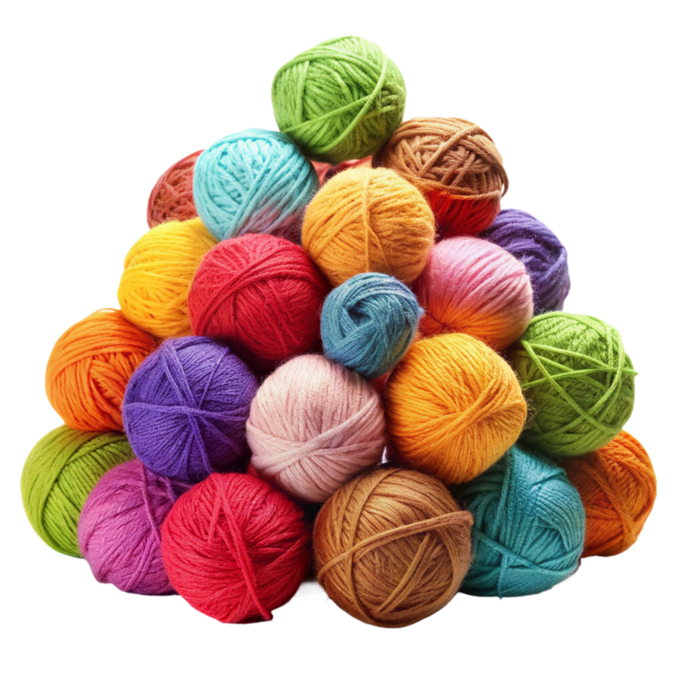 Heap of Yarns Balls Render png