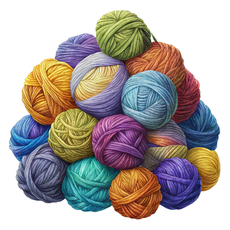Heap of Yarn Balls Drawing png