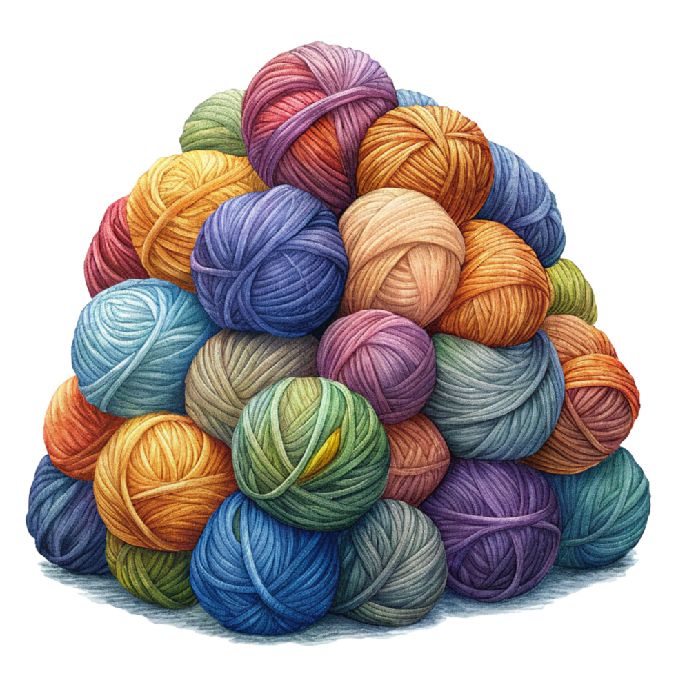 Heap of Yarn Balls Design png
