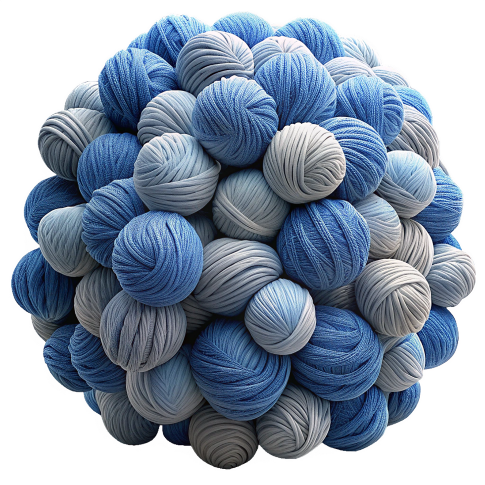 Heap of Yarns Balls 3d Graphic png