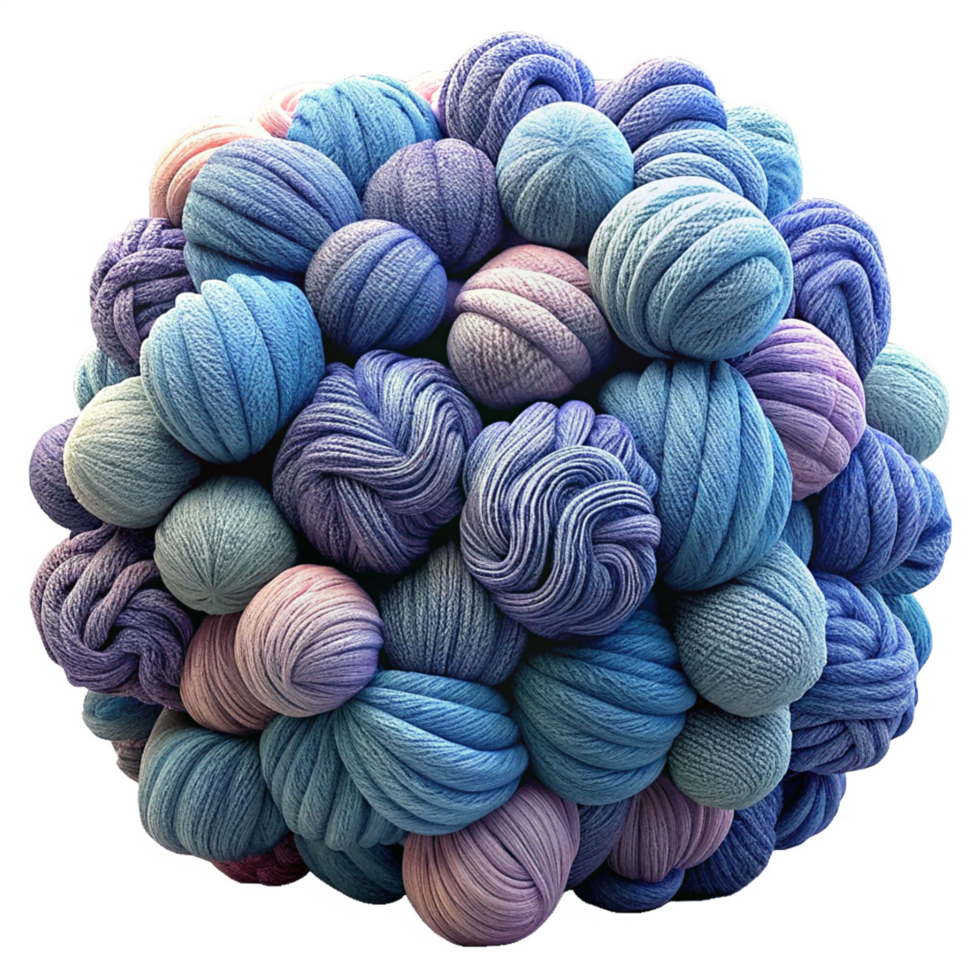 Heap of Yarns Balls 3d Object png