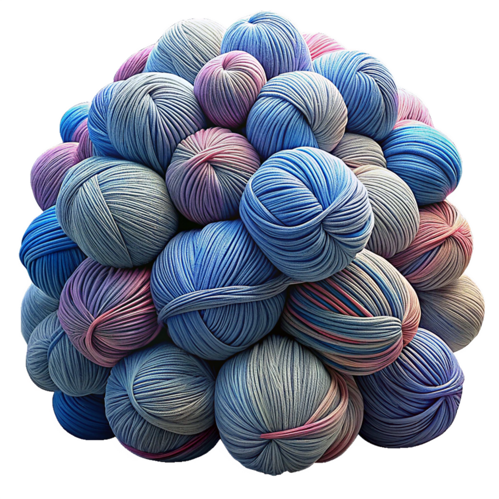 Heap of Yarns Balls 3d Clip Art png